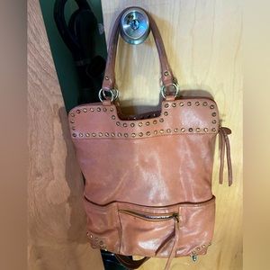 Medium brown leather bag